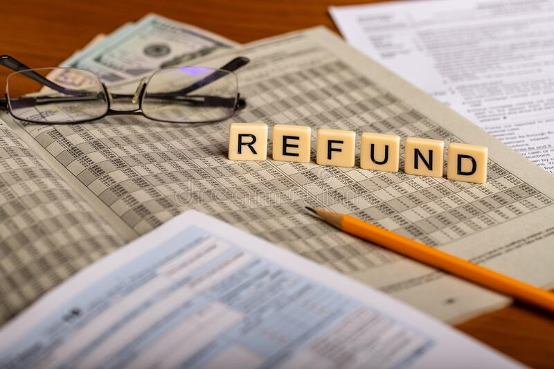 Concept Image Of Tax Forms With Taxes CPA And IRS Stock Image 