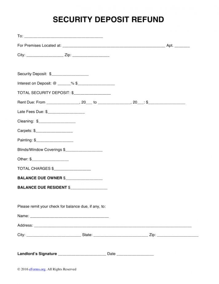 Deposit Return Receipt Invoice Template