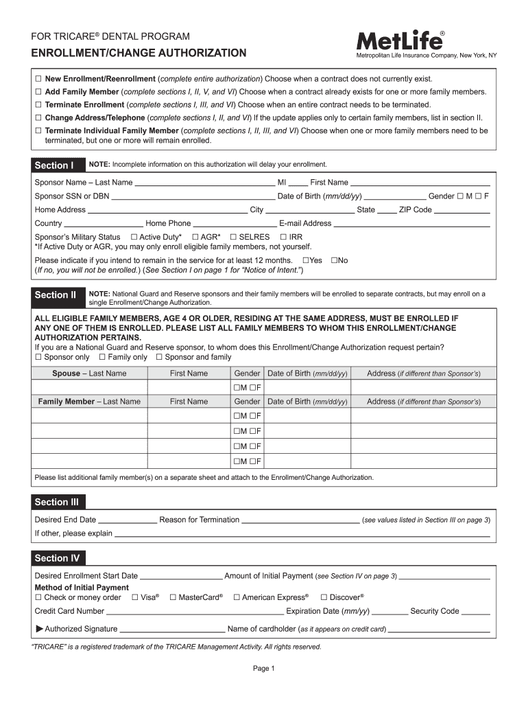 Metlife Disenrollment Met Form Fill Online Printable Fillable